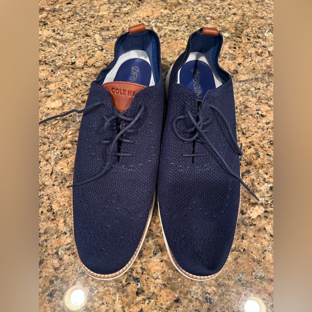 Men’s Cole Haan Navy Blue fabric Oxford 13M